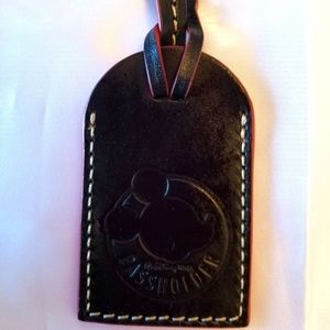 Disney Mickey Mouse Black Leather Passholder NWOT